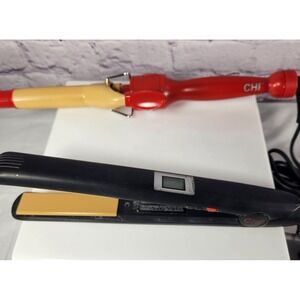 CHI Ceramic and Titanium Straightener Flat Iron & Chi Curling Iron